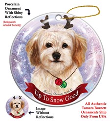 Cavachon Up To Snow Good Christmas Ornament