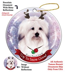 Coton De Tulear  Up To Snow Good Christmas Ornament