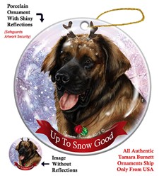Leonberger Up To Snow Good Christmas Ornament