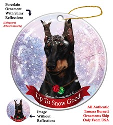 Manchester Terrier Up To Snow Good Christmas Ornament