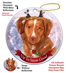 Nova Scotia Duck Tolling Retriever Up To Snow Good Christmas Ornament