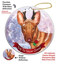 Pharaoh Hound Up To Snow Good Christmas Ornament