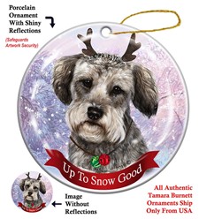 Schnoodle Up to Snow Good Christmas Ornament