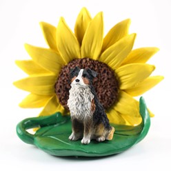 Australian Shepherd Sunflower Figurine- click for more breed options