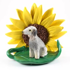 Bedlington Terrier Sunflower Figurine