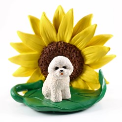 Bichon Frise Sunflower Figurine