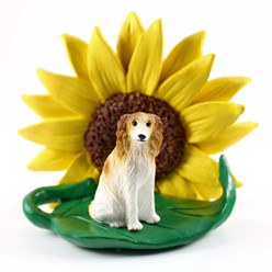 Borzoi Sunflower Figurine