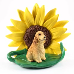 English Cocker Spaniel Sunflower Figurine- click for breed colors