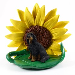 Gordon Setter Sunflower Dog Breed Figurine
