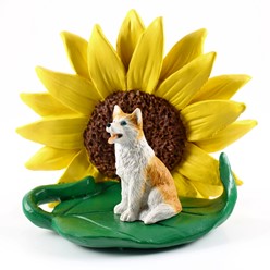 Siberian Husky Sunflower Figurine- click for more breed options