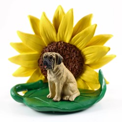 Mastiff Sunflower Dog Breed Figurine