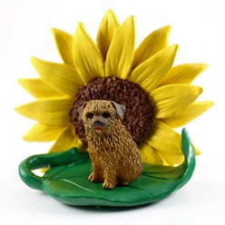 Norfolk Terrier Sunflower Dog Breed Figurine