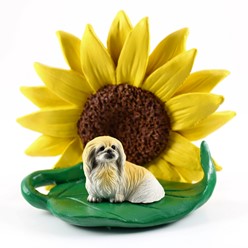 Pekingese Sunflower Dog Breed Figurine