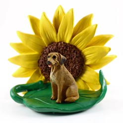 Rhodesian Ridgeback Sunflower Dog Breed Figurine