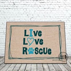 Live Love Rescue Pet Door Mat