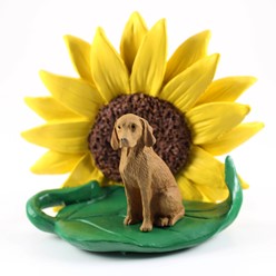 Vizsla Sunflower Dog Breed Figurine