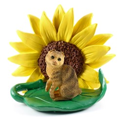 Scottish Fold Cat Sunflower Figurine- click for more breed colors