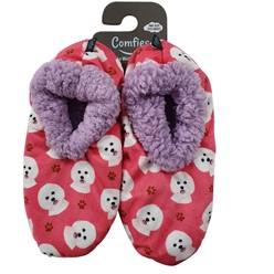 Bichon Frise Comfies Dog Print Slippers