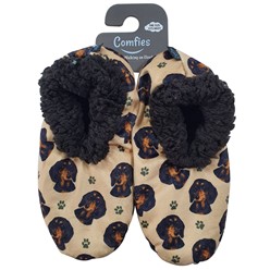 Dachshund Black Comfies Dog Print Slippers