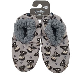 Schnauzer Comfies Dog Print Slippers