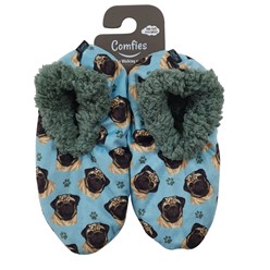 Pug Comfies Dog Print Slippers