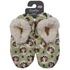 Shih Tzu Tan Dog Print Comfies Slippers