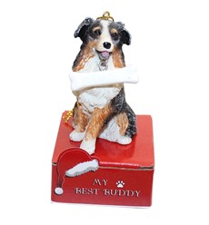 Australian Shepherd My Best Buddy Dog Breed Christmas Ornament