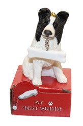 Border Collie My Best Buddy Dog Breed Christmas Ornament