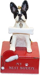 Boston Terrier My Best Buddy Dog Breed Christmas Ornament