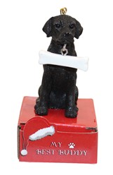 Labrador Black My Best Buddy Dog Breed Christmas Ornament