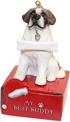 Saint Bernard My Best Buddy  Dog Breed Christmas Ornament