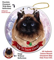 Himalayan Cat Up To Snow Good Christmas Ornament