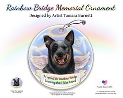 Australian Cattle Dog Rainbow Bridge Memorial Ornament - click for more colors