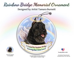 Bouvier Rainbow Bridge Memorial Ornament - click for more breed colors