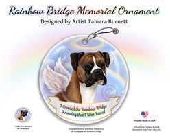 Boxer Rainbow Bridge Memorial Ornament - click for more breed options