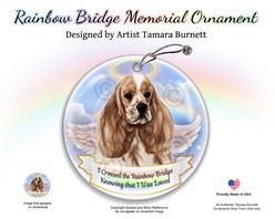 Cocker Spaniel Rainbow Bridge Memorial Ornament - click for more breed colors