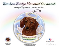 Dachshund Rainbow Bridge Memorial Ornament - click for more breed options