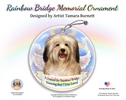 Havanese Rainbow Bridge Memorial Ornament -  click for more breed colors