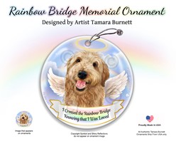 Labradoodle Rainbow Bridge Memorial Ornament - click for more breed colors