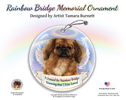 Pekingese Rainbow Bridge Memorial Ornament- click for more breed colors