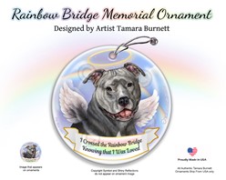 Pit Bull Terrier Rainbow Bridge Memorial Ornament - click for more breed options
