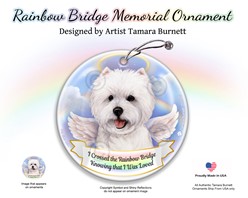 West Highland Terrier Dog Rainbow Bridge Memorial Ornament