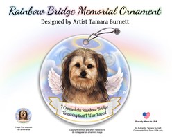 Yorkipoo Dog Rainbow Bridge Memorial Ornament
