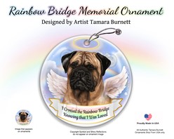 Bullmastiff Rainbow Bridge Memorial Ornament