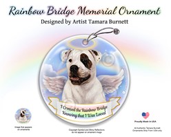 American Bulldog Rainbow Bridge Memorial Ornament - click for more breed colors