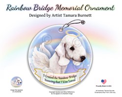 Bedlington Terrier Rainbow Bridge Memorial Ornament