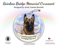 Belgian Malinois Rainbow Bridge Memorial Ornament
