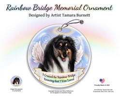 Collie Rainbow Bridge Memorial Ornament-click for more breed colors