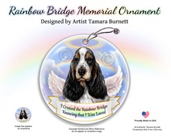 English Cocker Spaniel Rainbow Bridge Memorial Ornament - click for breed colors