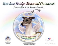 Italian Greyhound Rainbow Bridge Memorial Ornament - click for more breed colors